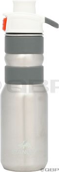 Stanley One-Hand Water Bottle: 20oz; Silver/White