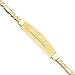 14K San Diego Chargers Large Satin Name Id w/Figaro