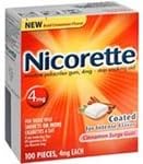 Glaxo Nicorette Gum - 4mg - Model 129-1590 - Box of 100