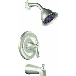 Moen 82910SRN Banbury Spot Resistant Posi-Temp Tub & Shower Faucet, Brushed Nickel