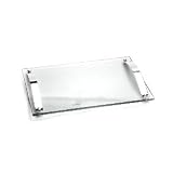 RECTANGULAR TRAY WITH HANDLES - RECTANGULAR GLASS TRAY WITH HANDLES