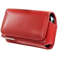 Cellet Blackberry 8800, Motorola Q, & Samsung BlackJack SGH-i607 Red Noble Case with Cellet Removable Spring Clip & Swivel Clip