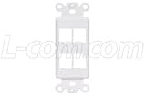 Decorative: L-com Connectivity Products - Decora Style Wall Plate Inserts with 4 Keystone Ports
