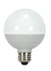 Satco S8783 - 7 Watt LED G25 Globe Light Bulb, 20-25 Watt Incandescent Equivalent, 3000K