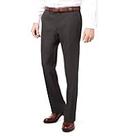 Crease Resistant Flat Front Tailored Fit Trousers