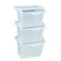 Set of 3 Recycle Bins - 172002 (Clear) (53.75" H x 18.25" W x 21.25" D)