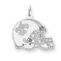 Sterling Silver New Orleans Saints Large Helmet Charm - NF1236SS