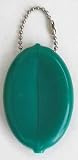 Rubber Squeeze Coin Purse with Chain 6 Pcs Green