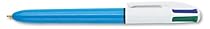 BIC MM11 BIC 4-Color Retractable Ballpoint Pen, BE Brl, BLK/BE/GN/RD Ink, Med, 1.0 mm, Carton of 216
