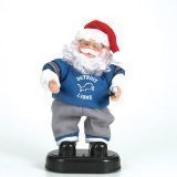 Detroit Lions 12" Rock and Roll Santa Plush Bear
