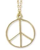 Gold Metal Peace Necklace