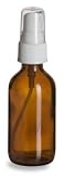 1 oz Amber Boston Round Glass Bottle with Fine Mist sprayer 12/bx