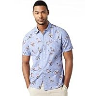 North Coast Pure Cotton Slim Fit Surfer Print Shirt