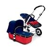 Bugaboo Cameleon Stroller - Red Base - Dark Blue Fleece
