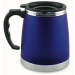 Stainless Steel Travel Mug 15oz BLUE, with Carry Handle