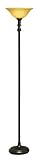 Bronze Finish Champagne Glass Torchiere Floor Lamp