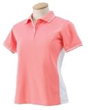 Devon & Jones Sport Ladies' Dri-Fast Advantage Pique Polo. DG380W - Large - Melon / White
