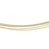 14K Yellow Gold Sparkling Singapore 6 Strand Chain - 18.00 inches