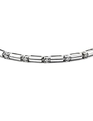 10k WHITE GOLD WOMENS BRACELET LB-516W DIAMOND 0.15CT TW