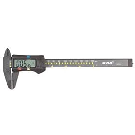 Central Tools 3C351 Carbon Fiber Digital Caliper with Fractional Display