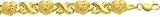 Image of 14K Gold Hugs and Kisses Necklace or Bracelet 5mm wide
