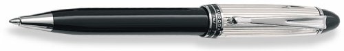 Aurora Ipsilon Silver Sterling Silver Cap w/ Black Barrel Ballpoint Pen - AU-B34CN