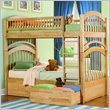 White Atlantic Furniture Windsor Twin over Twin Wood Bunk Bed
