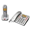 Audioline Big Tel 180 Combo AB Schnurloses DECT-Telefon  große Tasten, augenfreundlichem Display, Anrufbeantworter silber