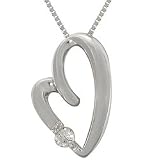 Moissanite Solitaire Heart Pendant