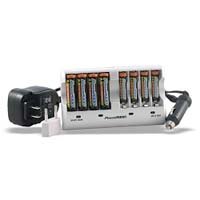 Power2000 XP875 Kit with 4-AA 2900mAh & 4-AAA 1000mAh NiMH Rechargable Batteries & Universal 110/220V AC/DC 3-6 Hour Charger
