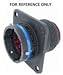 DEUTSCH AFD58-24-61SN CIRCULAR CONNECTOR, RECEPTACLE, 61 POSITION, 24-61, FLANGE