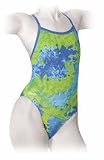 Blue / Green Women's Skinback Rip Tide Swimsuit (Size 34)