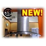 Euro-Kitchen SPAGNA VETRO 36-inch Island-Mounted Stainless Steel Glass Range Hood - SV168D-I36
