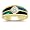 0.30 CT TW MENS DIAMOND INLAID CREATED OPAL & ONYX BAND-3.0