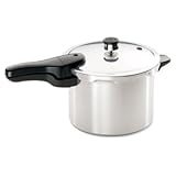 New Presto 6 Quart Pressure Cooker-5.7L-Stainless Steel-Cooker & Steamer Cooking Rack