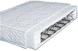 GEMMA Cotbed Sprung Mattress Superior Deluxe Spring Cot Bed Size - Ubound 140cm / 70cm No Seams at edges 10cm Thick