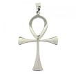 Dangling Gods Staff Ankh Cross Pendant in Solid Sterling Silver 925
