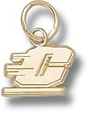 Central Michigan Chippewas Motion C 1/4 Charm - 14KT Gold Jewelry