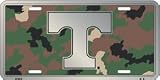 Tennessee Volunteers Camoflage Metal License Plate **