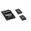 Kingston Twin Pack w/One SD adapter - Flash memory card - 2 GB - microSD (pack of 2 )