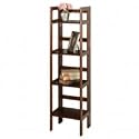 Folding 4-Shelf Unit - Walnut