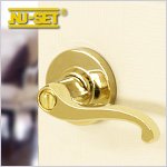 NuSet Juno: Schlage Keyed Alike Commercial Grade 2 Left-Handed Entry Door Lever Lock (Lifetime Brass)