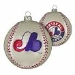 Montreal Expos 3" Glass Baseball Holiday Tree Ornament - MLB Baseball