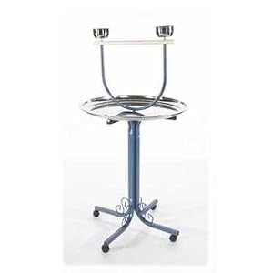 KD ORNATE IRON PARROT PLAY STAND GREEN