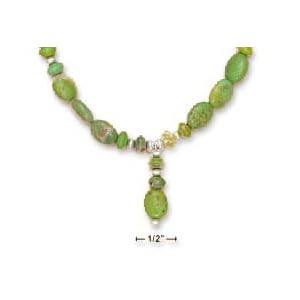 8 Inch Flat Lentil Mohave Green Turquoise Toggle Bracelet