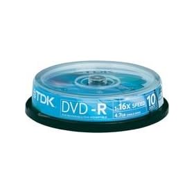 TDK DVD-R 4,7GB 16X 10PC SPINDLE
