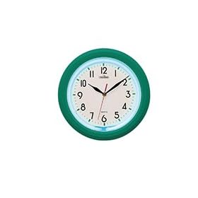 11" Fashionable Shape Green with Light Blue Neon Wall Clock