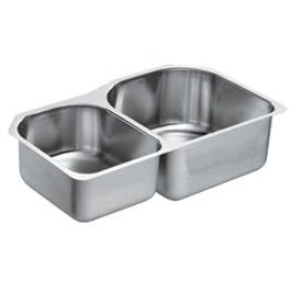 Moen Stainless Steel Undermount Double Bowl Kitchen Sink 22377 by