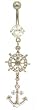 Anchor & Wheel Belly Button Ring