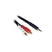 Impact Acoustics Velocity - Audio cable - 27 AWG - RCA (M) - mini-phone stereo 3.5 mm (M) - 25 ft - shielded - blue
